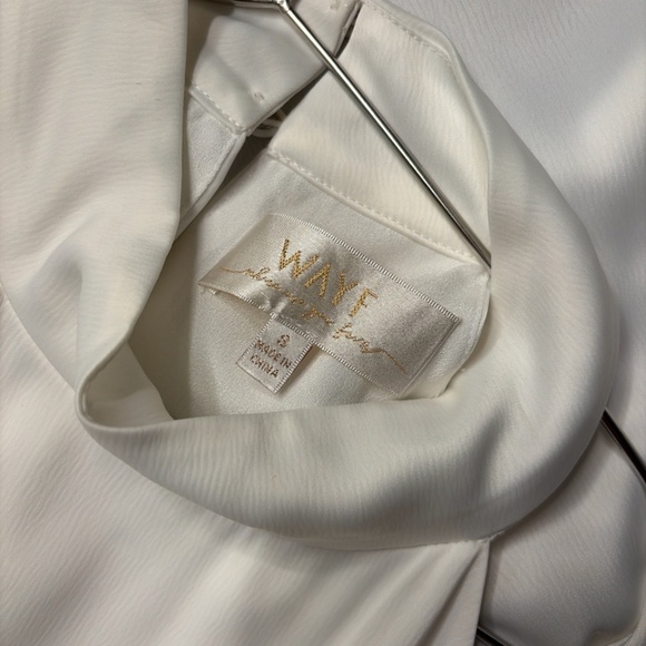 🤍 WAYF Ivory High-Neck Maxi Gown – Size Small - Picture 6 of 6